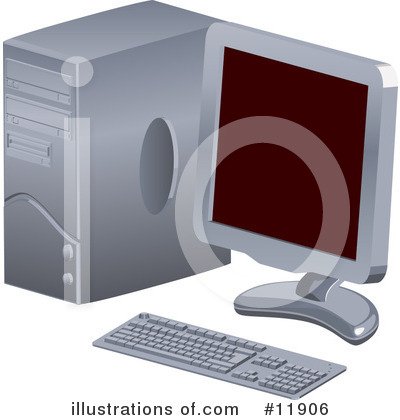 Desktop Computer Clipart #11906 by AtStockIllustration