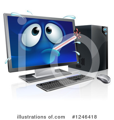 Desktop Computer Clipart #1246418 by AtStockIllustration