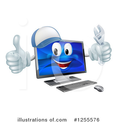 Desktop Computer Clipart #1255576 by AtStockIllustration