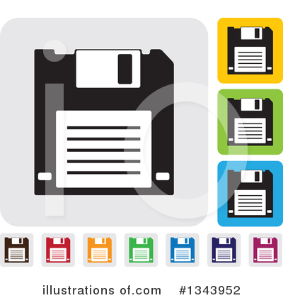Floppy Disk Clipart #1343952 by ColorMagic