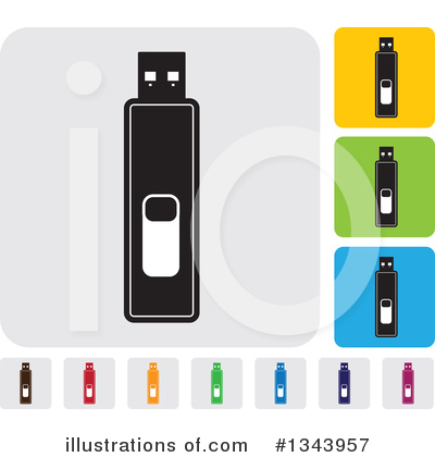 Flash Drive Clipart #1343957 by ColorMagic