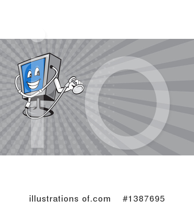 Royalty-Free (RF) Computer Clipart Illustration by patrimonio - Stock Sample #1387695