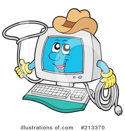 Royalty-Free (RF) Computer Clipart Illustration by visekart - Stock Sample #213370