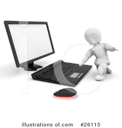 Royalty-Free (RF) Computer Clipart Illustration by KJ Pargeter - Stock Sample #26115