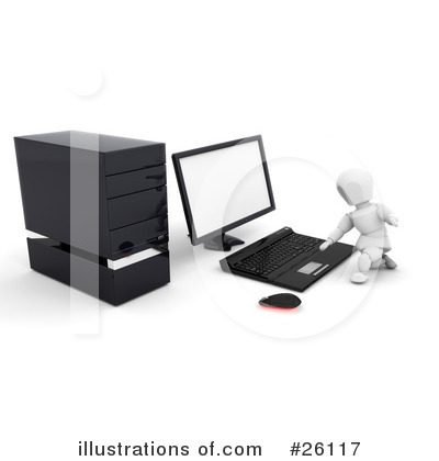 Royalty-Free (RF) Computer Clipart Illustration by KJ Pargeter - Stock Sample #26117