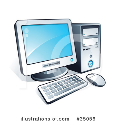 Royalty-Free (RF) Computer Clipart Illustration by beboy - Stock Sample #35056