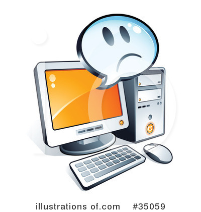 Royalty-Free (RF) Computer Clipart Illustration by beboy - Stock Sample #35059