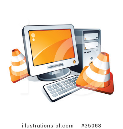 Royalty-Free (RF) Computer Clipart Illustration by beboy - Stock Sample #35068