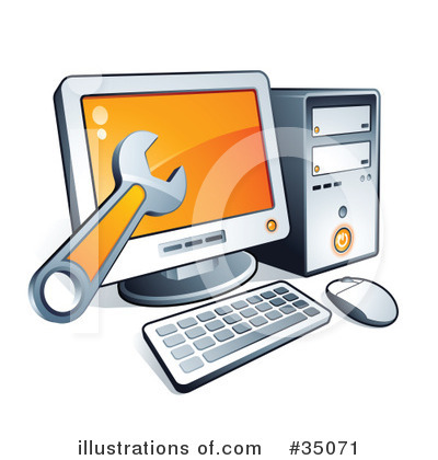 Royalty-Free (RF) Computer Clipart Illustration by beboy - Stock Sample #35071