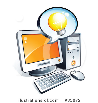 Royalty-Free (RF) Computer Clipart Illustration by beboy - Stock Sample #35072