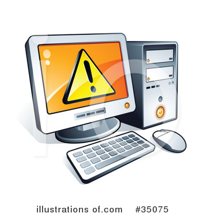 Royalty-Free (RF) Computer Clipart Illustration by beboy - Stock Sample #35075