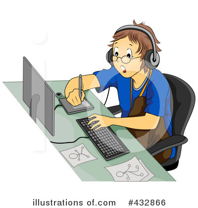 Royalty-Free (RF) Computer Clipart Illustration by BNP Design Studio - Stock Sample #432866