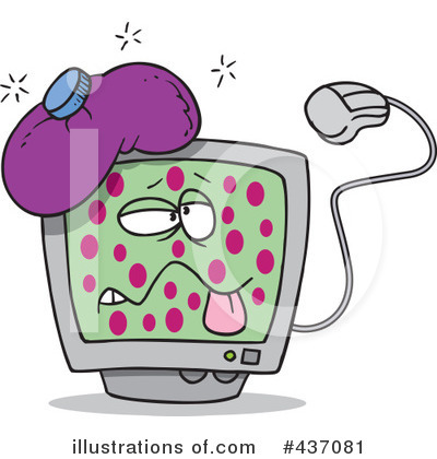 Royalty-Free (RF) Computer Clipart Illustration by toonaday - Stock Sample #437081
