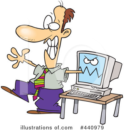 Royalty-Free (RF) Computer Clipart Illustration by toonaday - Stock Sample #440979