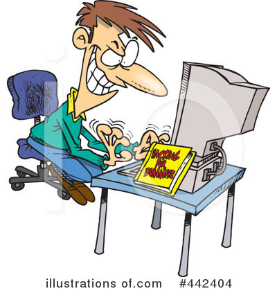 Royalty-Free (RF) Computer Clipart Illustration by toonaday - Stock Sample #442404