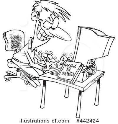 Royalty-Free (RF) Computer Clipart Illustration by toonaday - Stock Sample #442424