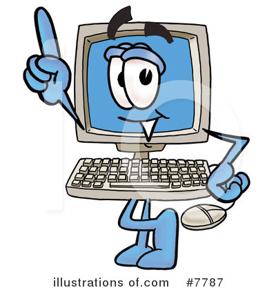 Royalty-Free (RF) Computer Clipart Illustration by Mascot Junction - Stock Sample #7787