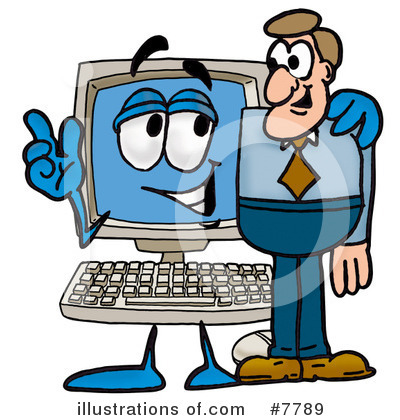 Royalty-Free (RF) Computer Clipart Illustration by Mascot Junction - Stock Sample #7789