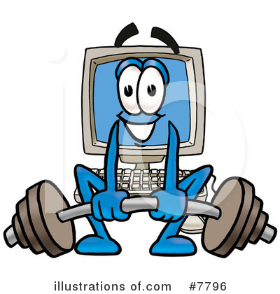 Royalty-Free (RF) Computer Clipart Illustration by Mascot Junction - Stock Sample #7796