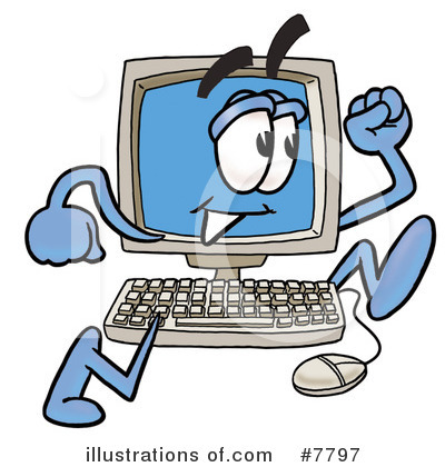 Royalty-Free (RF) Computer Clipart Illustration by Mascot Junction - Stock Sample #7797
