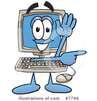 Royalty-Free (RF) Computer Clipart Illustration by Mascot Junction - Stock Sample #7799