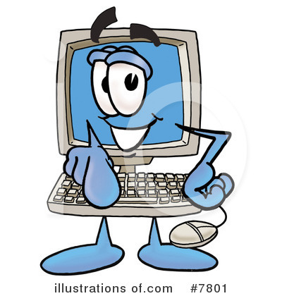 Royalty-Free (RF) Computer Clipart Illustration by Mascot Junction - Stock Sample #7801