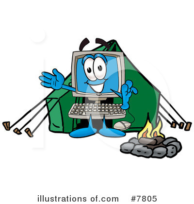 Royalty-Free (RF) Computer Clipart Illustration by Mascot Junction - Stock Sample #7805