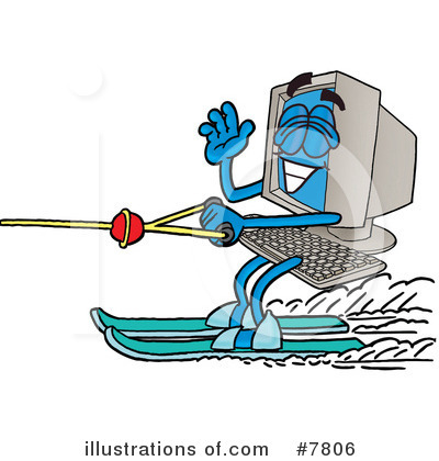 Royalty-Free (RF) Computer Clipart Illustration by Mascot Junction - Stock Sample #7806