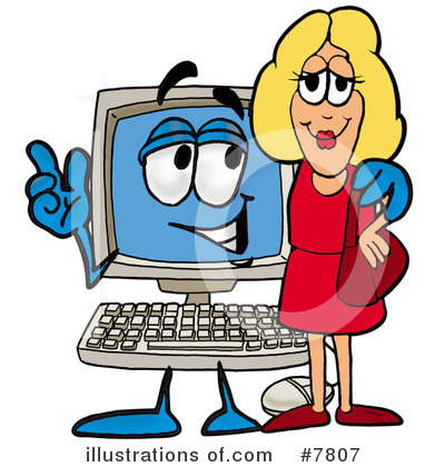 Royalty-Free (RF) Computer Clipart Illustration by Mascot Junction - Stock Sample #7807