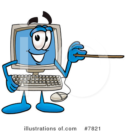 Royalty-Free (RF) Computer Clipart Illustration by Mascot Junction - Stock Sample #7821