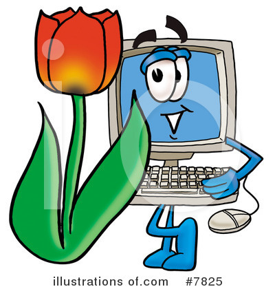 Royalty-Free (RF) Computer Clipart Illustration by Mascot Junction - Stock Sample #7825