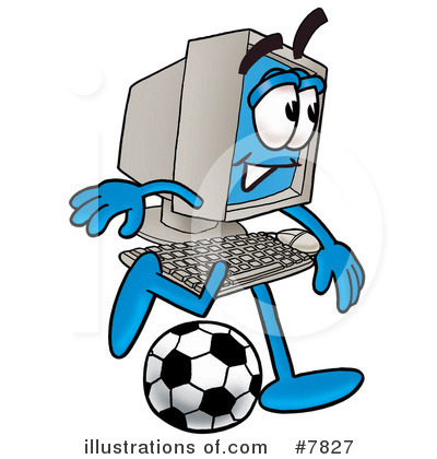 Royalty-Free (RF) Computer Clipart Illustration by Mascot Junction - Stock Sample #7827