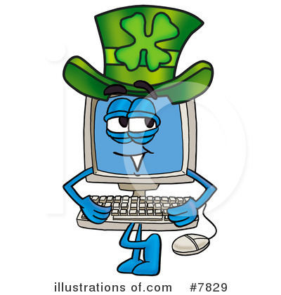 Royalty-Free (RF) Computer Clipart Illustration by Mascot Junction - Stock Sample #7829