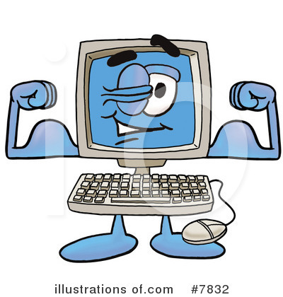Royalty-Free (RF) Computer Clipart Illustration by Mascot Junction - Stock Sample #7832