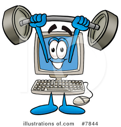 Royalty-Free (RF) Computer Clipart Illustration by Mascot Junction - Stock Sample #7844