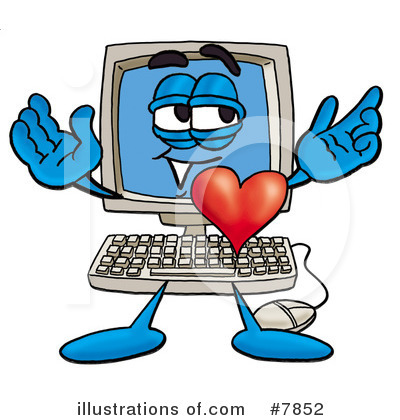 Royalty-Free (RF) Computer Clipart Illustration by Mascot Junction - Stock Sample #7852