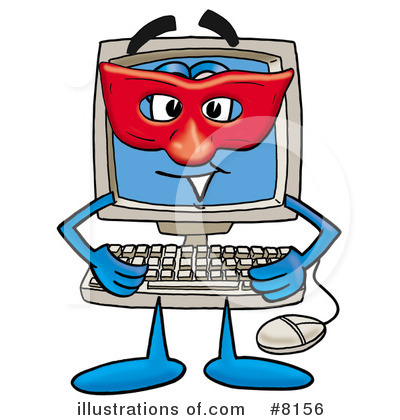 Royalty-Free (RF) Computer Clipart Illustration by Mascot Junction - Stock Sample #8156