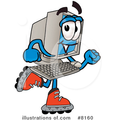 Royalty-Free (RF) Computer Clipart Illustration by Mascot Junction - Stock Sample #8160