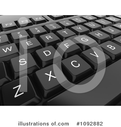 Royalty-Free (RF) Computer Keyboard Clipart Illustration by BNP Design Studio - Stock Sample #1092882