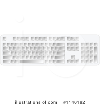 Royalty-Free (RF) Computer Keyboard Clipart Illustration by Andrei Marincas - Stock Sample #1146182