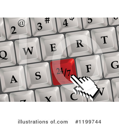 Royalty-Free (RF) Computer Keyboard Clipart Illustration by Vector Tradition SM - Stock Sample #1199744