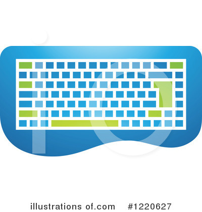 Royalty-Free (RF) Computer Keyboard Clipart Illustration by cidepix - Stock Sample #1220627