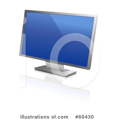 Royalty-Free (RF) Computer Monitor Clipart Illustration by Oligo - Stock Sample #60430
