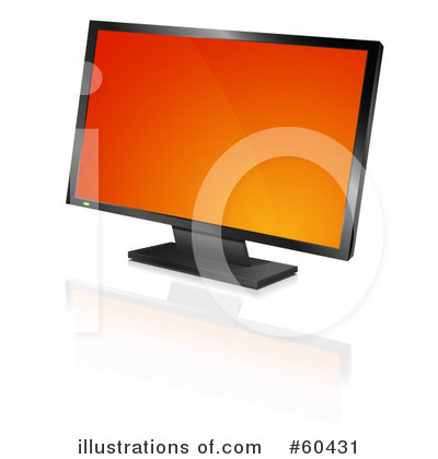 Royalty-Free (RF) Computer Monitor Clipart Illustration by Oligo - Stock Sample #60431
