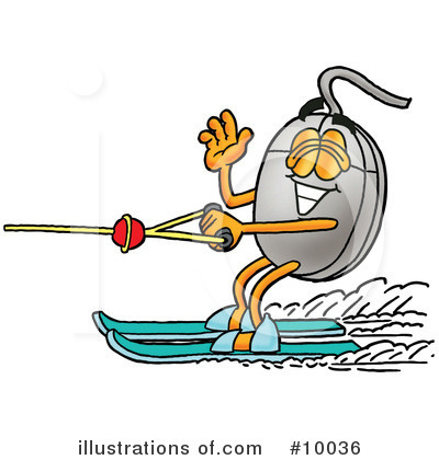 Waterskiing Clipart #10036 by Mascot Junction