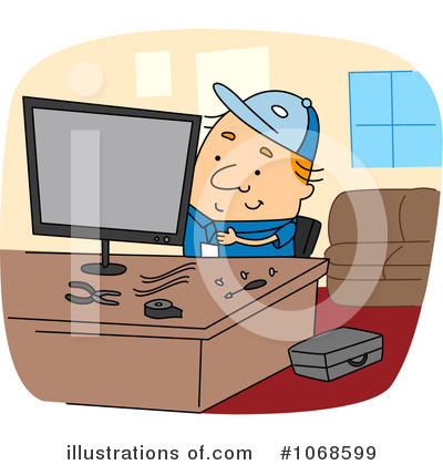 Royalty-Free (RF) Computer Repair Clipart Illustration by BNP Design Studio - Stock Sample #1068599