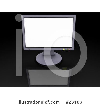 Royalty-Free (RF) Computer Screen Clipart Illustration by KJ Pargeter - Stock Sample #26106