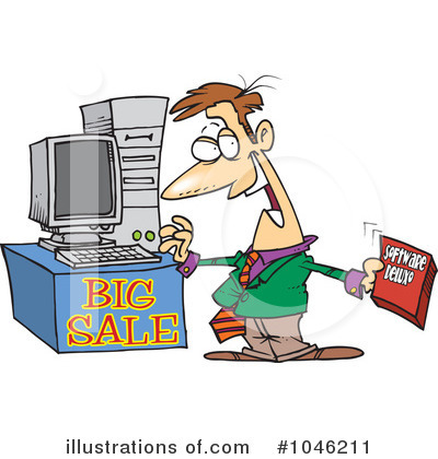 Royalty-Free (RF) Computers Clipart Illustration by toonaday - Stock Sample #1046211