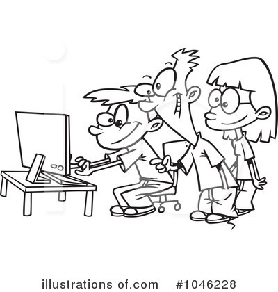 Royalty-Free (RF) Computers Clipart Illustration by toonaday - Stock Sample #1046228