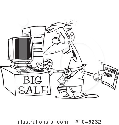 Royalty-Free (RF) Computers Clipart Illustration by toonaday - Stock Sample #1046232